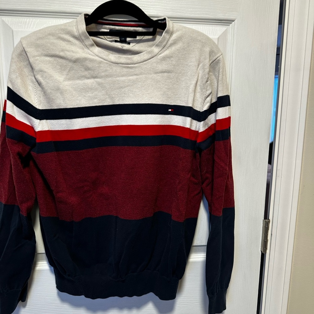 Men's Vtg Tommy Hilfiger - Striped Sweater - 90’s - 100% Cotton